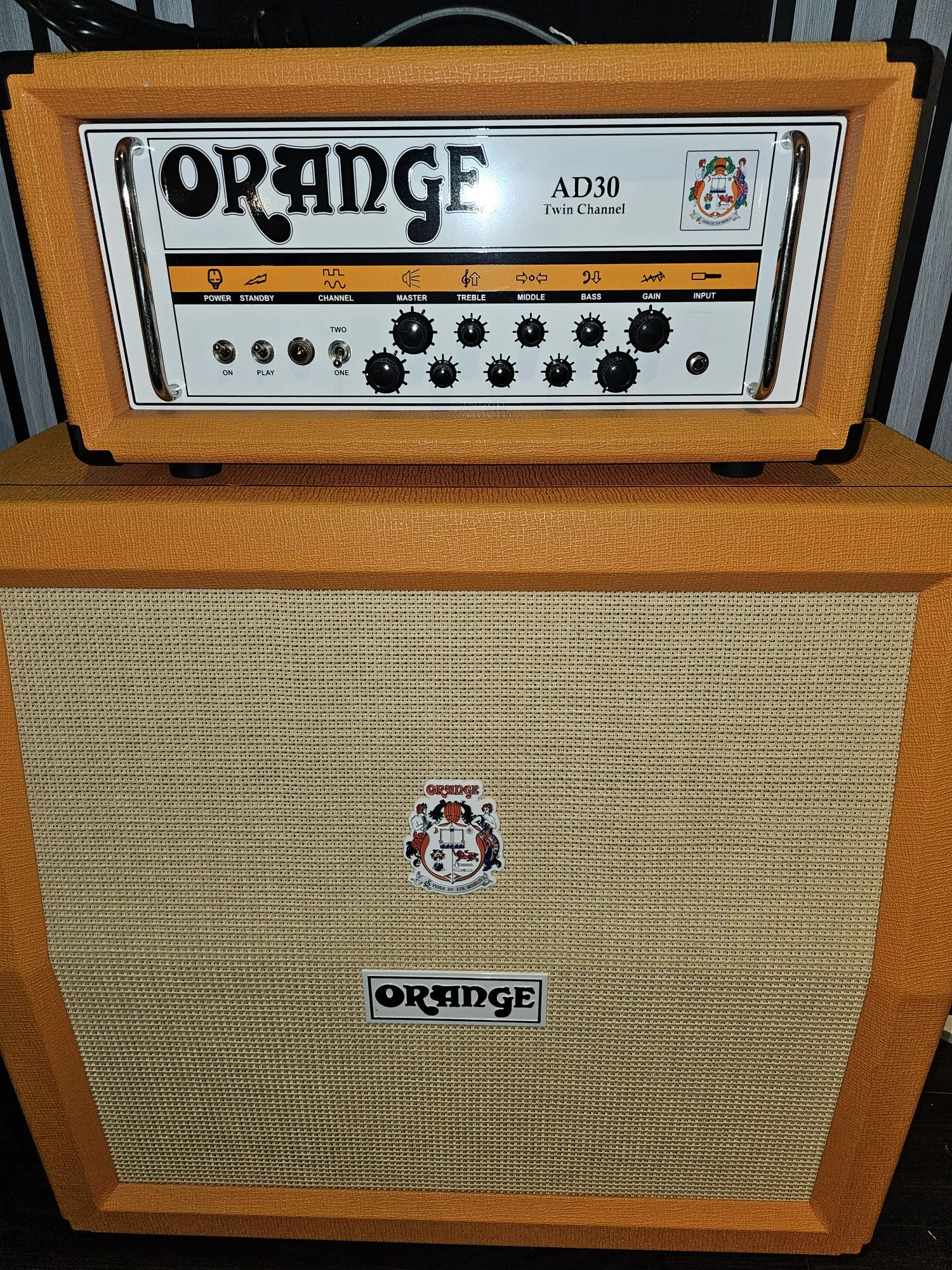 Orange guitar amp stack